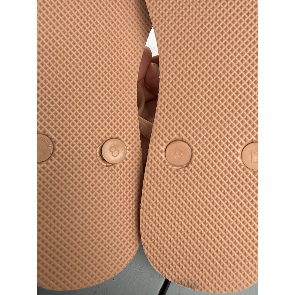 Old Navy Women Beige Pink T-Strap Sandals Partially Plant Based Size 8 - Picture 9 of 9